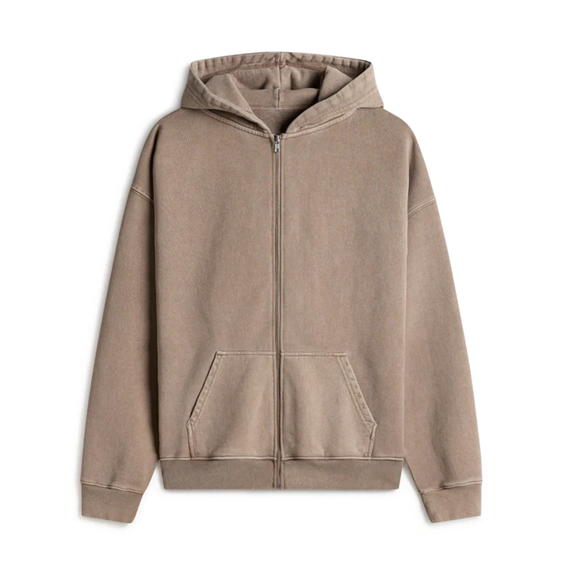 custom logo zip up hoodie